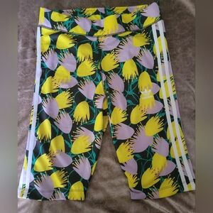 Adidas Floral Print Leggings Size M